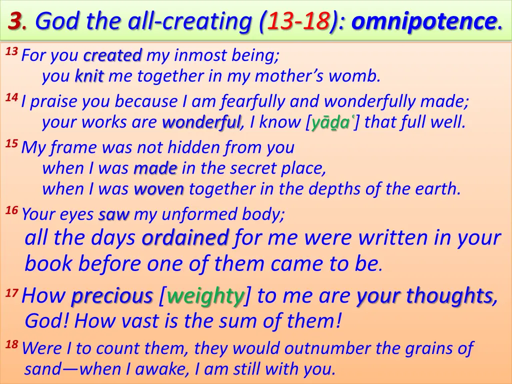 3 god the all creating 13 18 omnipotence