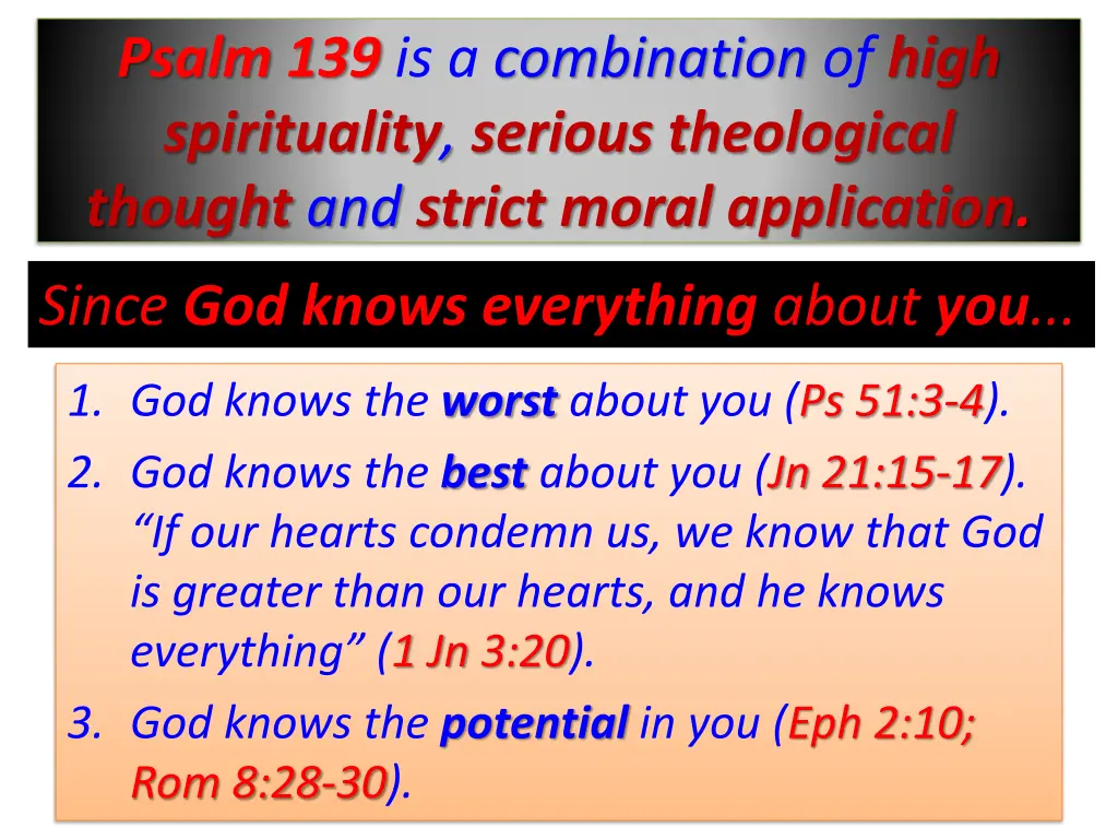 psalm 139 is a combination of high spirituality