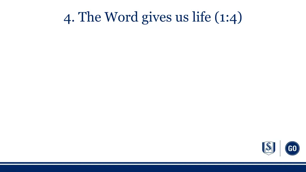 4 the word gives us life 1 4