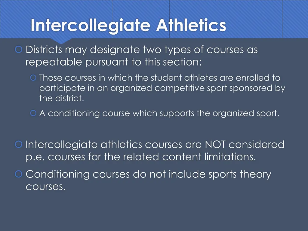 intercollegiate athletics