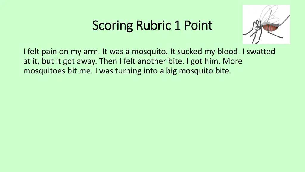 scoring rubric 1 point scoring rubric 1 point