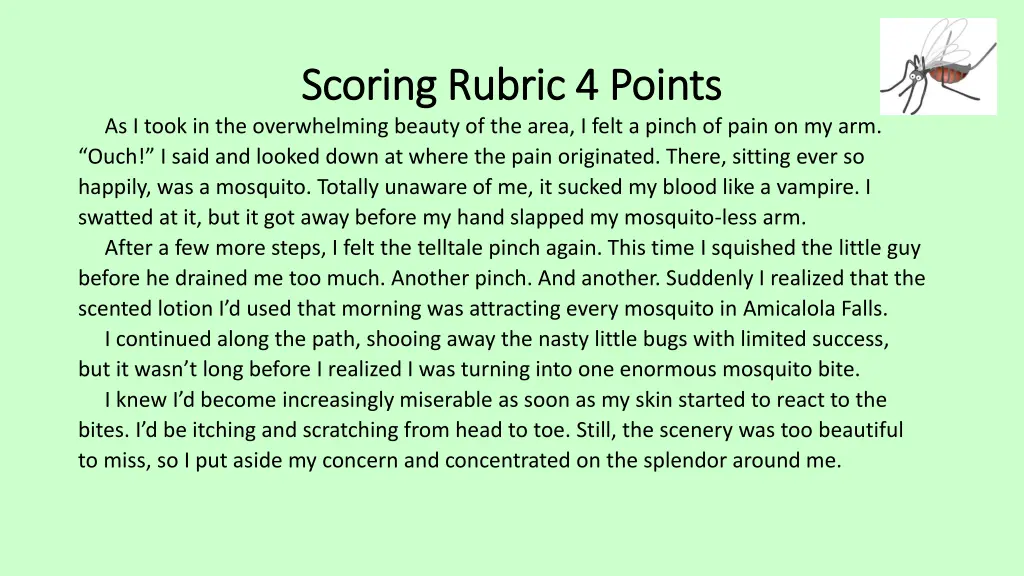 scoring rubric 4 points scoring rubric 4 points