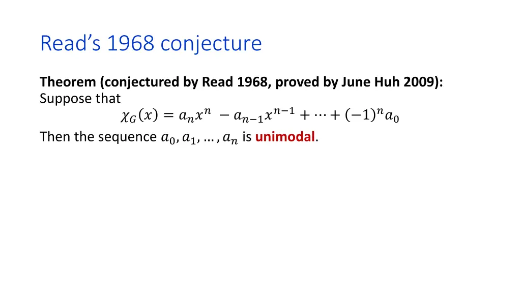 read s 1968 conjecture