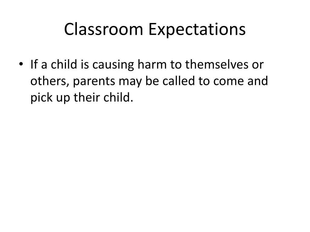 classroom expectations