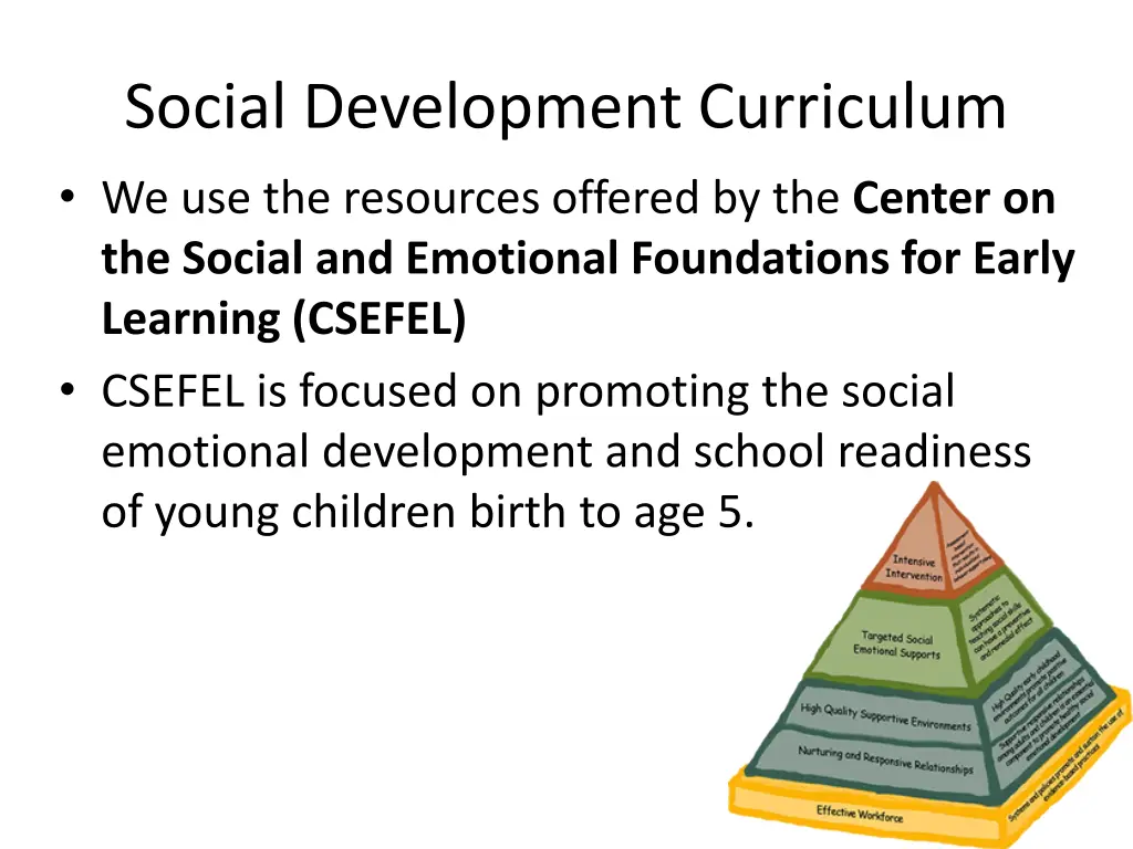 social development curriculum