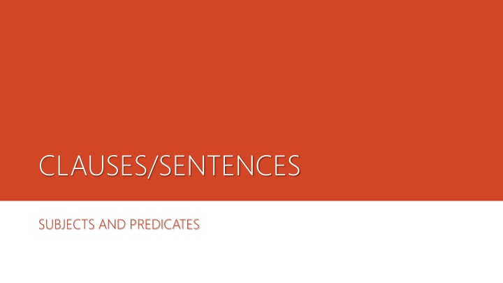 clauses sentences