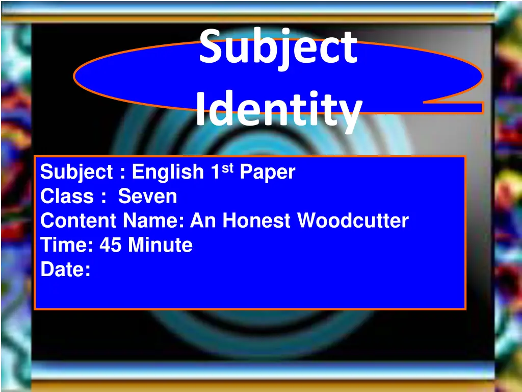 subject identity