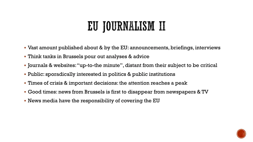 eu journalism ii