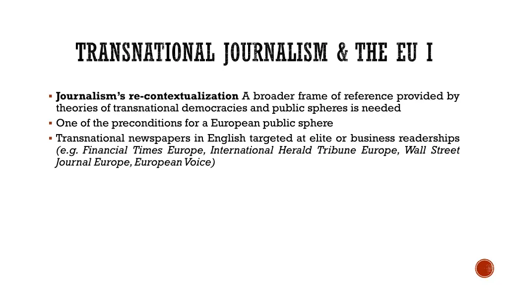 transnational journalism the eu i