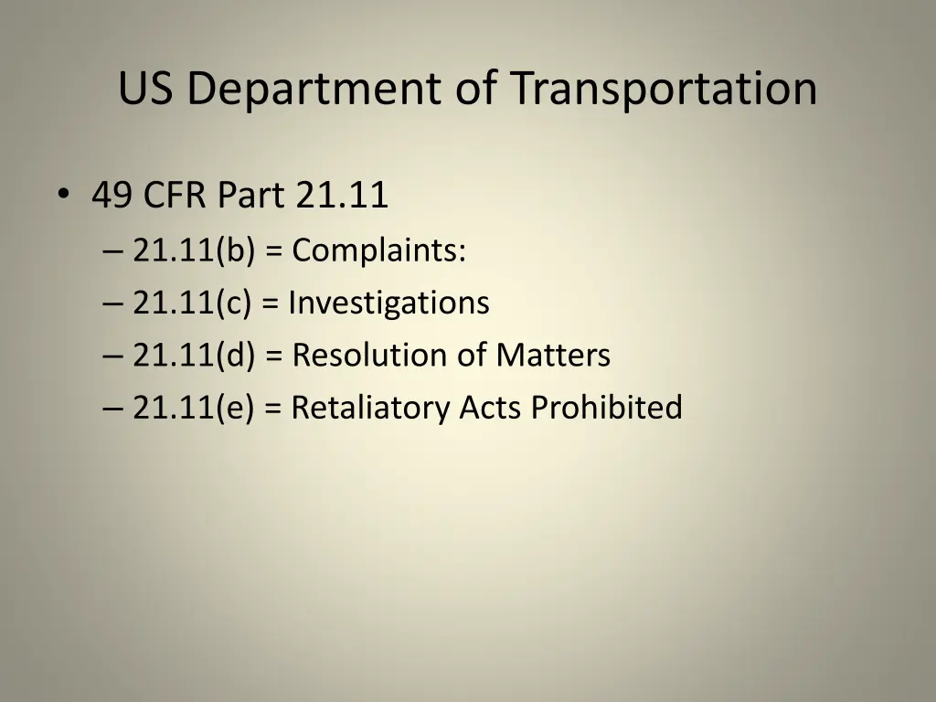 us department of transportation