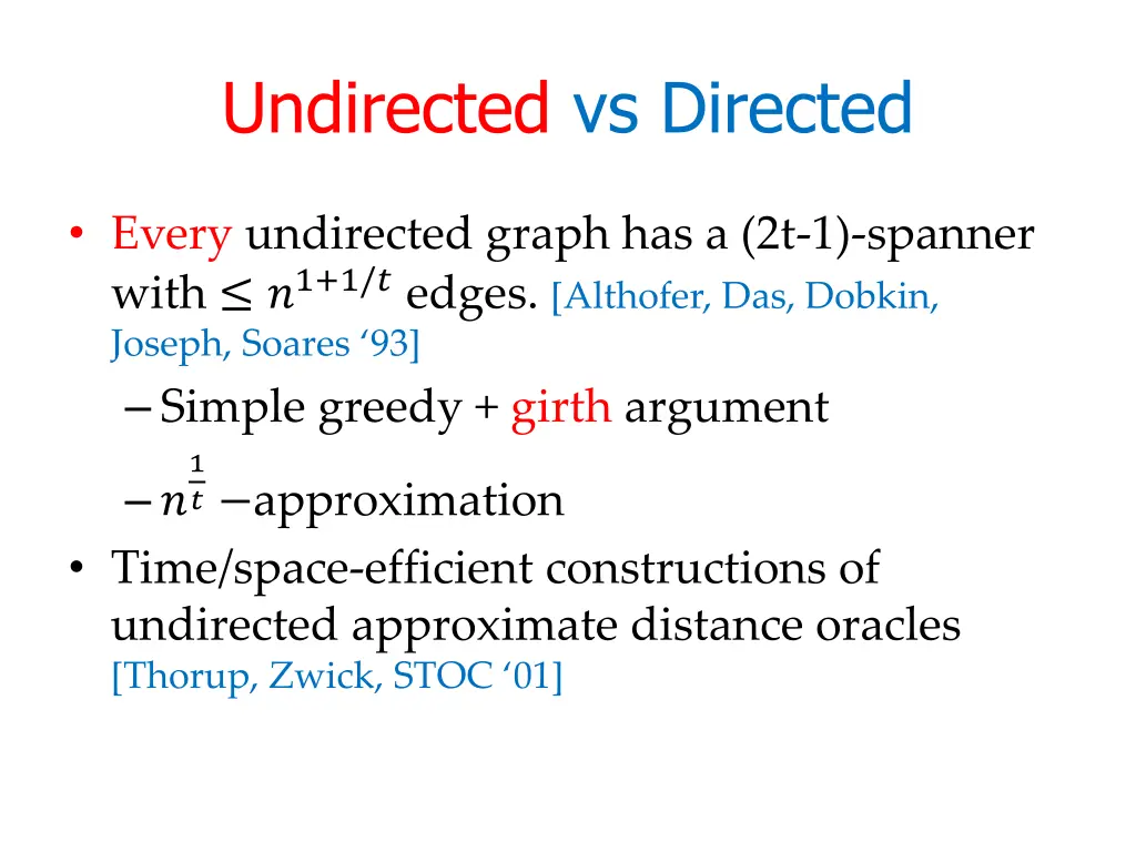 undirected vs directed