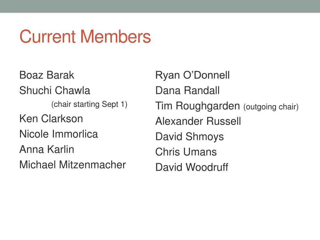 current members