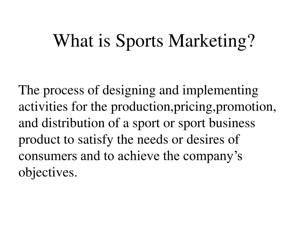 what is sports marketing