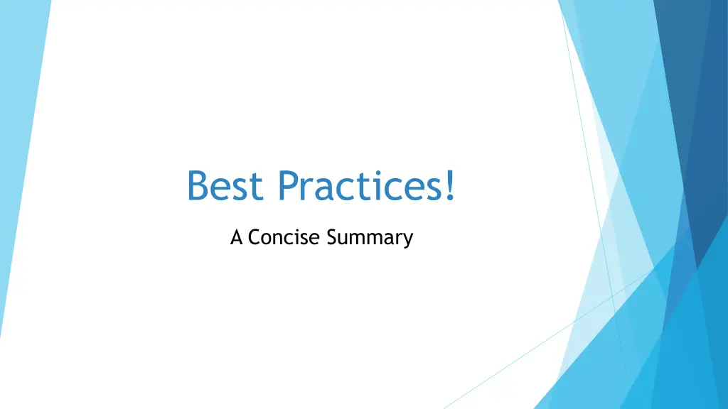 best practices 4