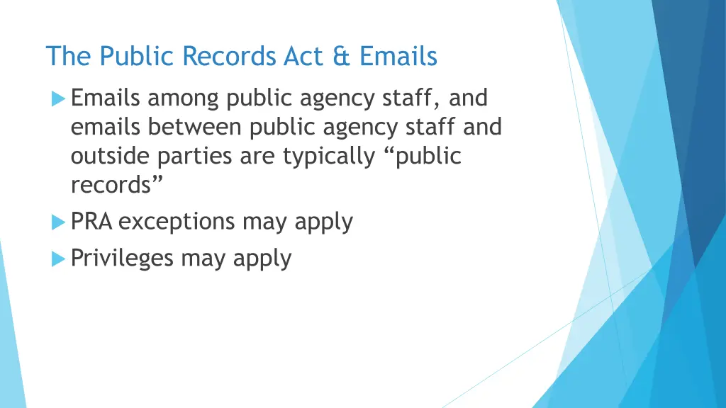 the public records act emails