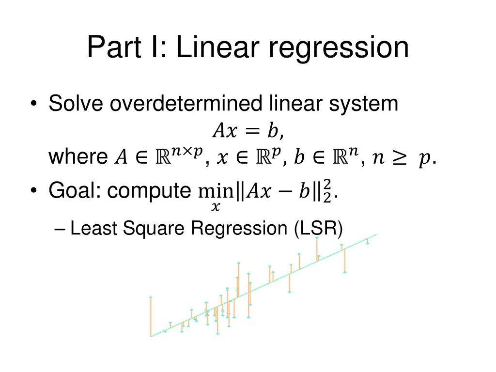 part i linear regression