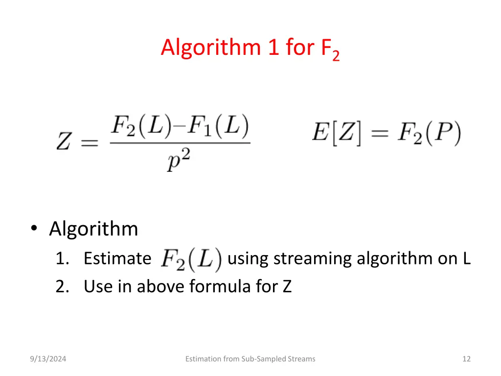 algorithm 1 for f 2