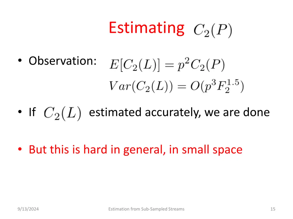 estimating