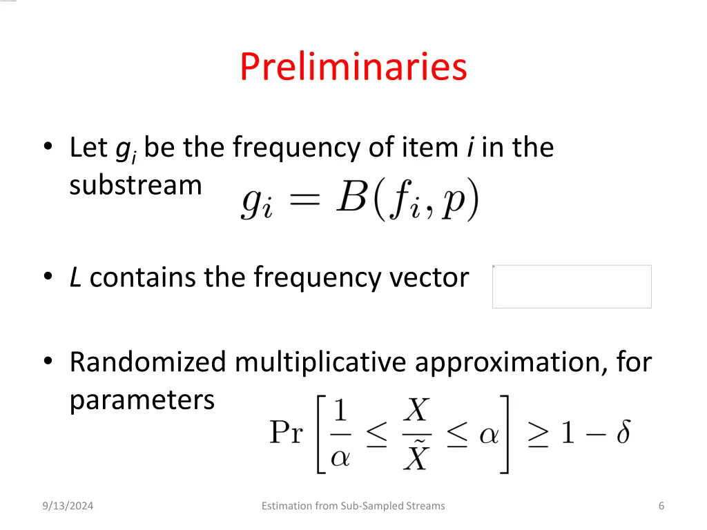 preliminaries