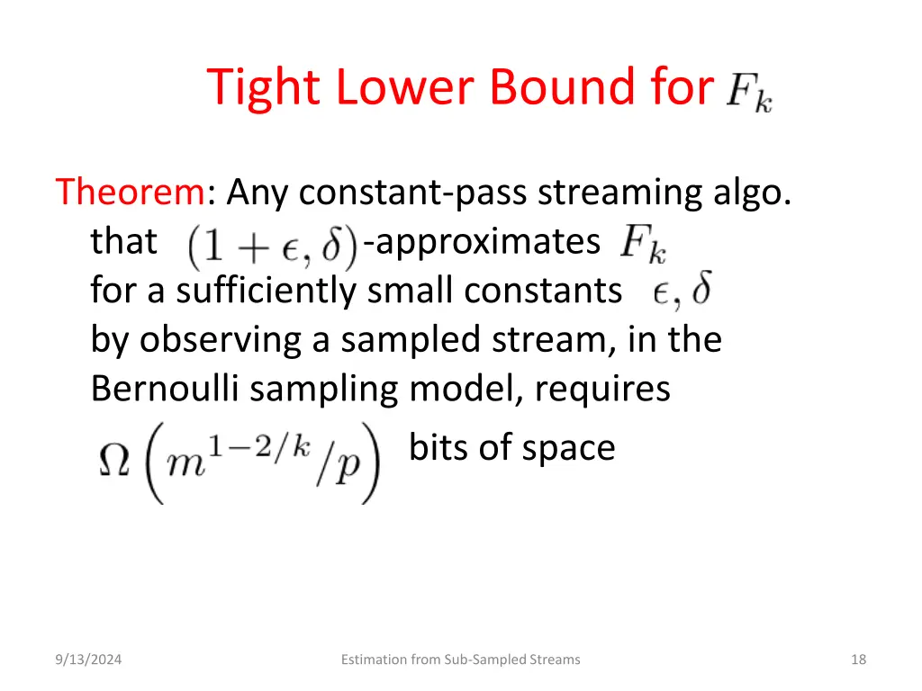 tight lower bound for