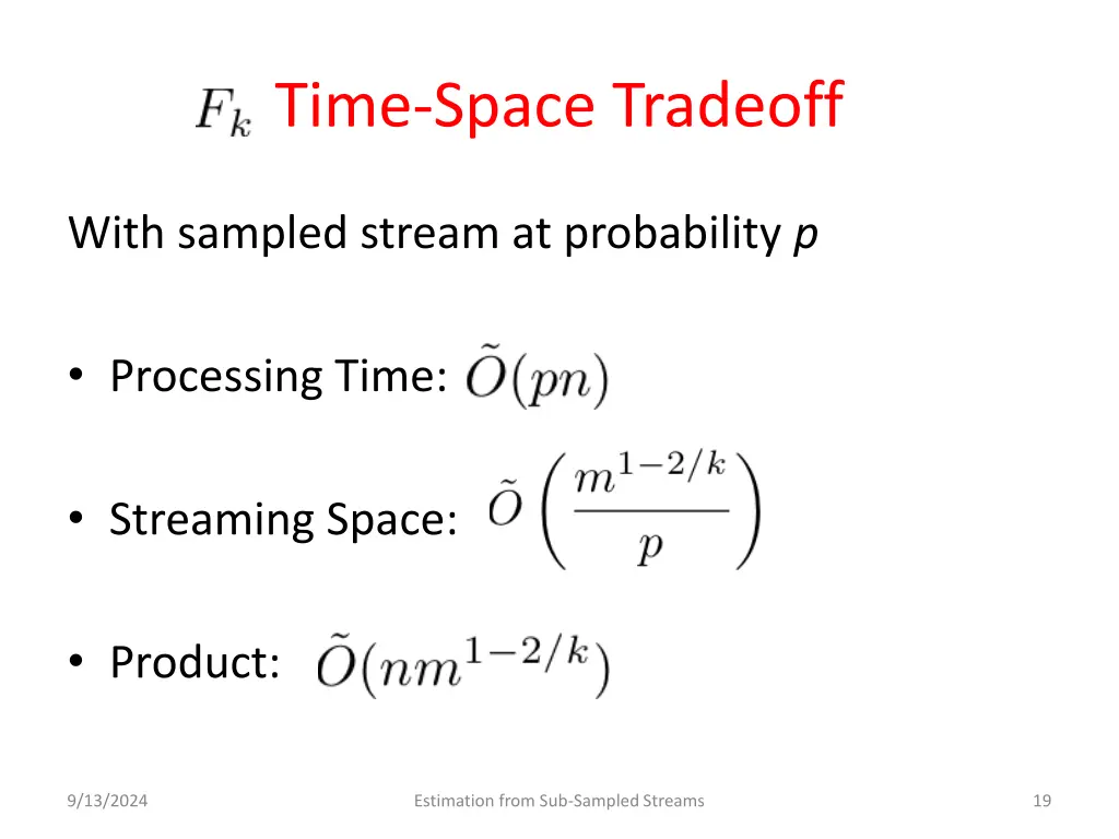 time space tradeoff