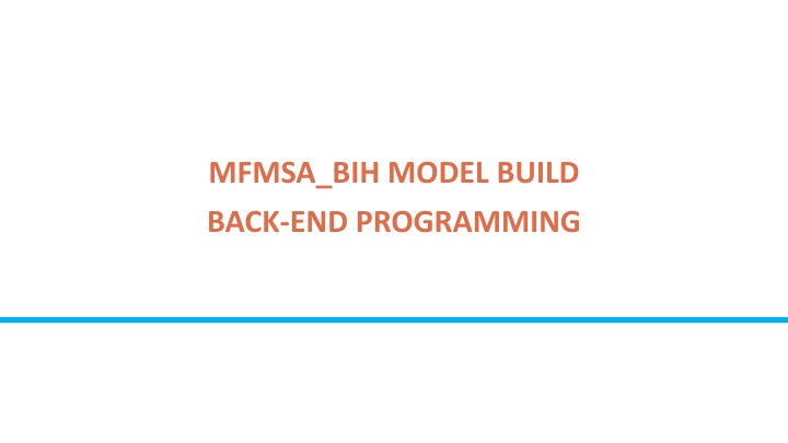 mfmsa bih model build