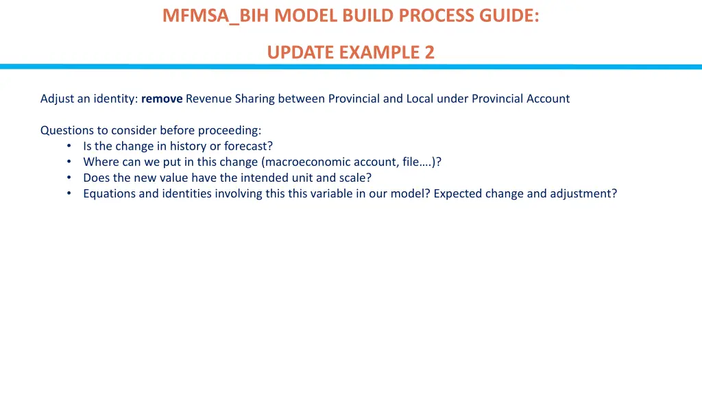 mfmsa bih model build process guide 2