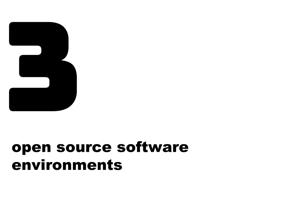 open source software environments