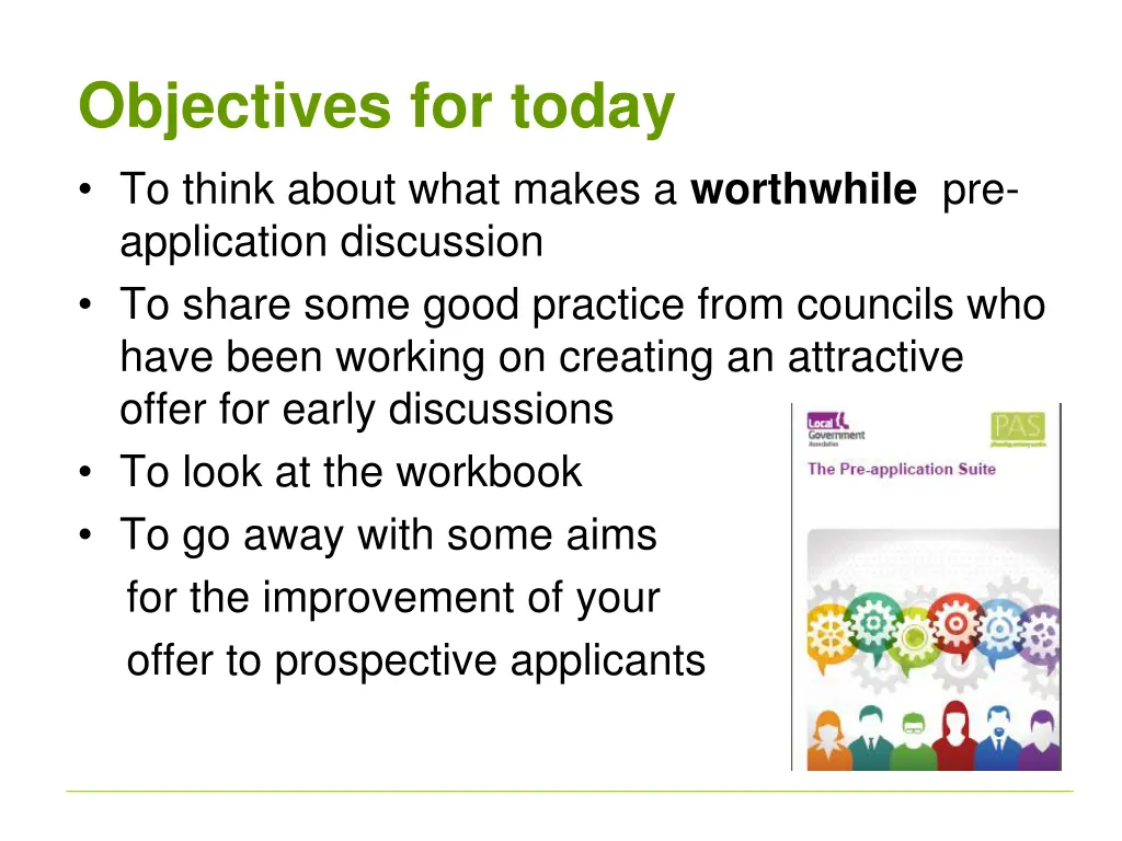 objectives for today to think about what makes