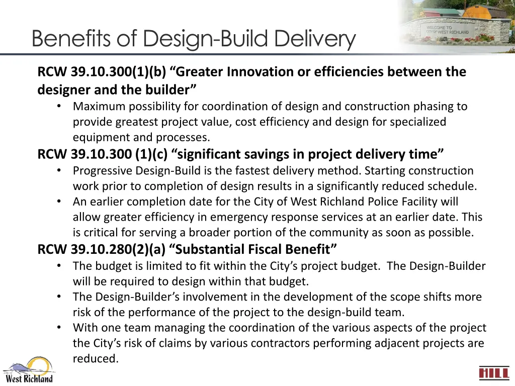 benefits of design build delivery