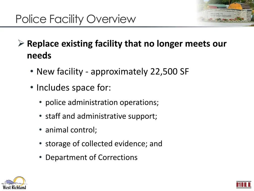 police facility overview