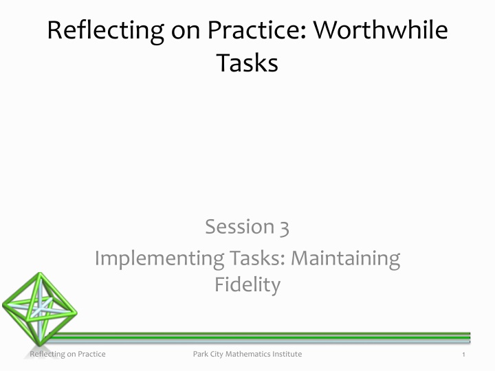 reflecting on practice worthwhile tasks