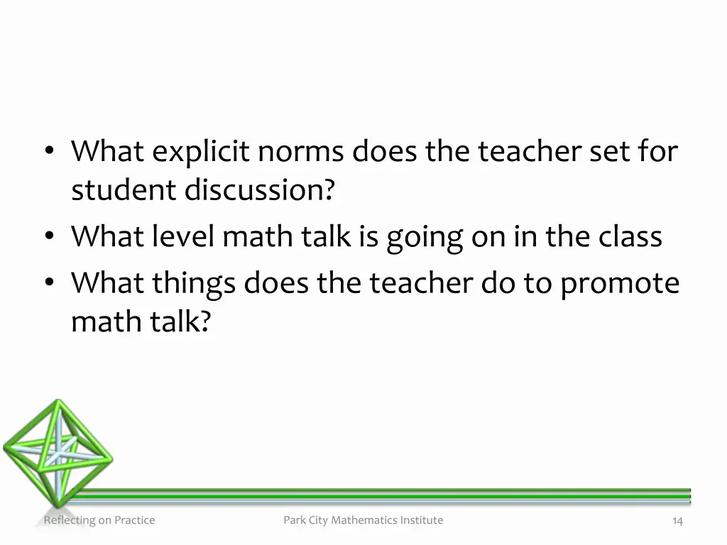 what explicit norms does the teacher