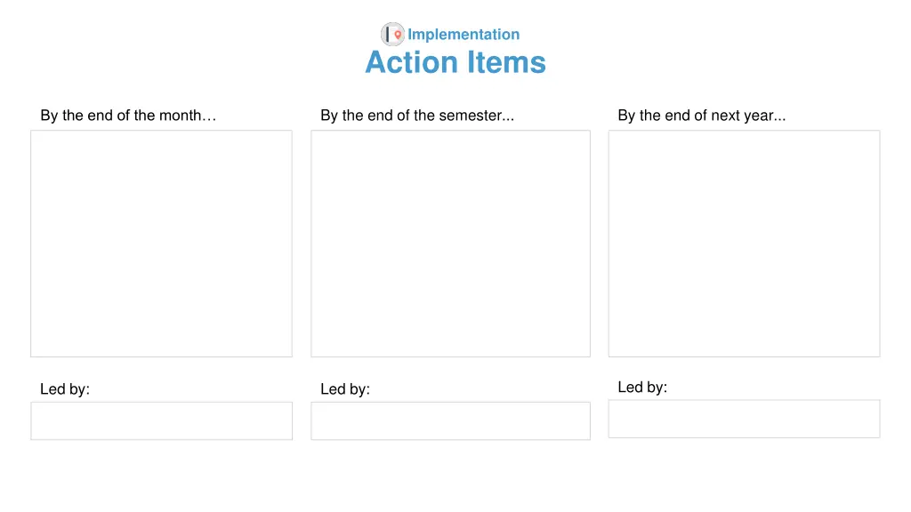 implementation action items