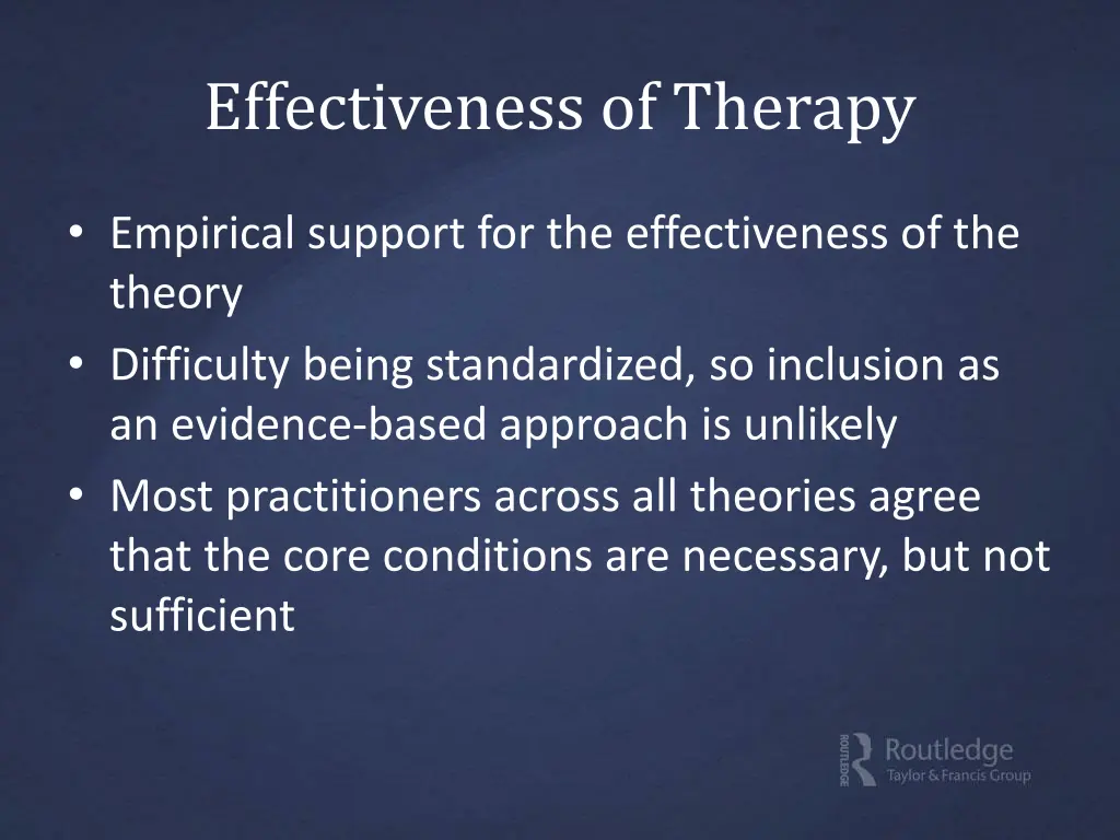 effectiveness of therapy