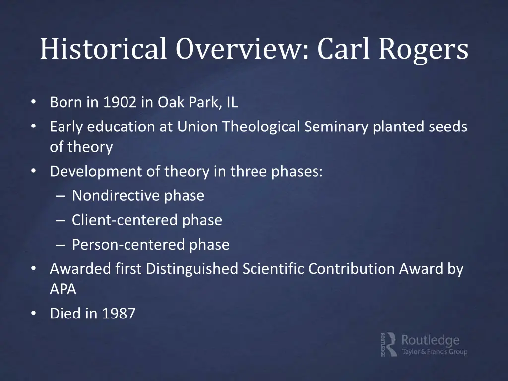 historical overview carl rogers