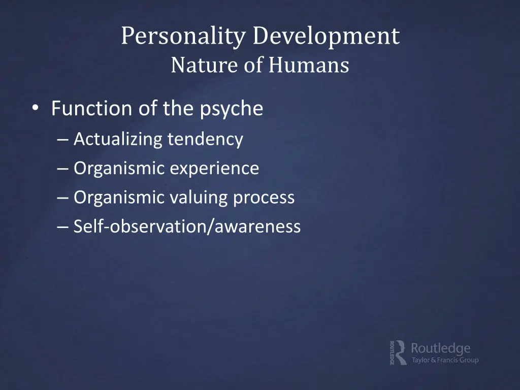 personality development nature of humans