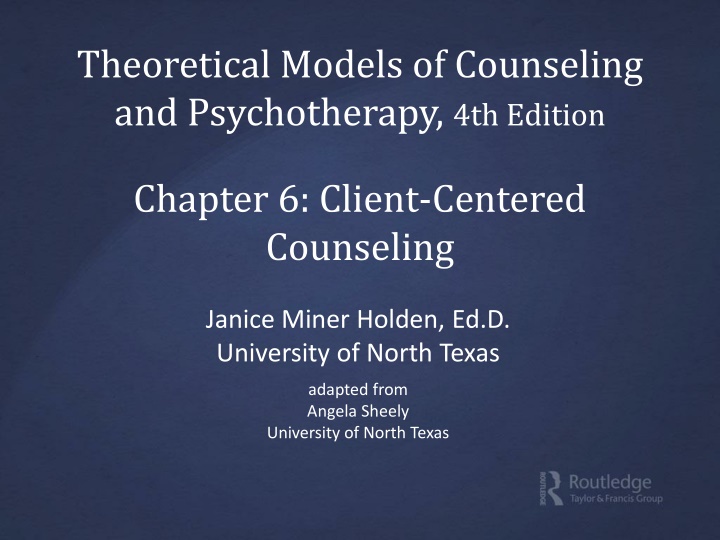 theoretical models of counseling