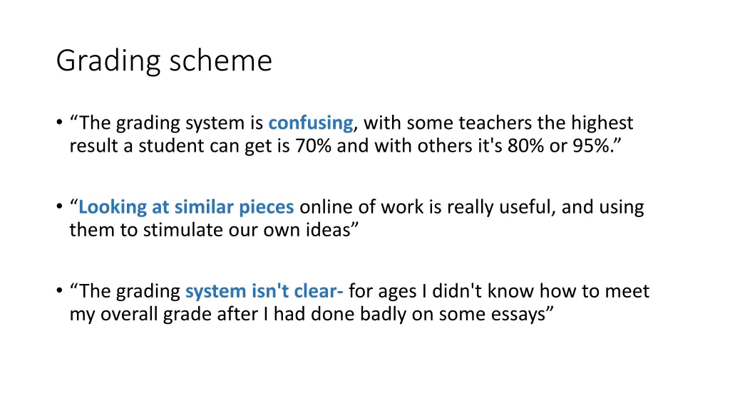 grading scheme