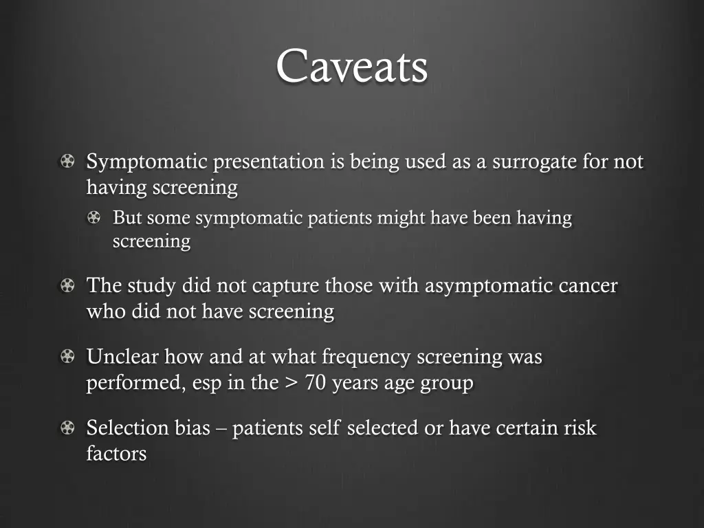 caveats