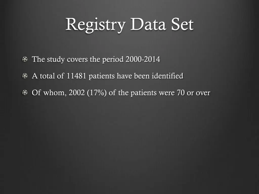 registry data set