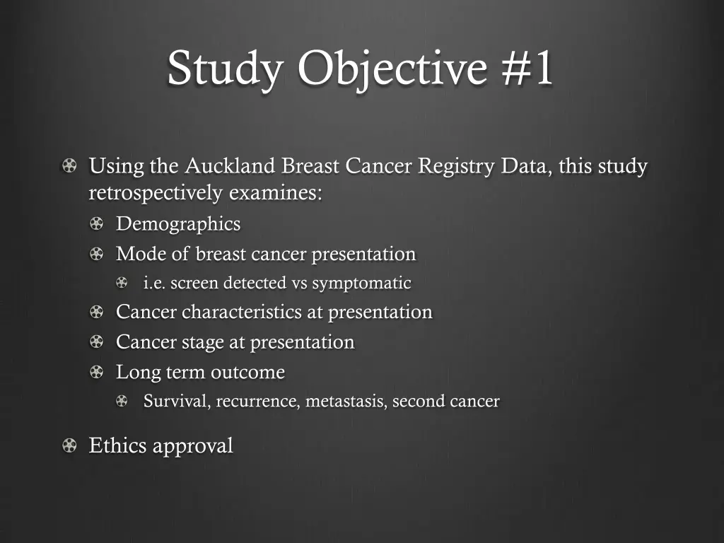 study objective 1