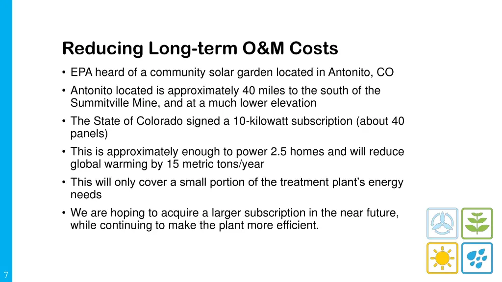 reducing long term o m costs