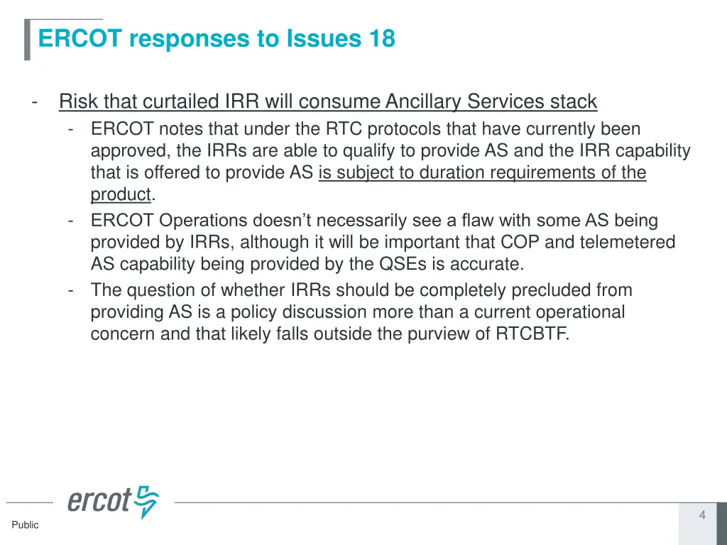 ercot responses to issues 18 2