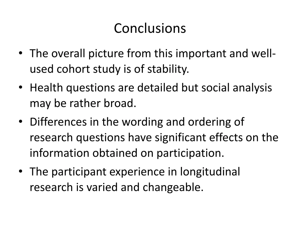 conclusions