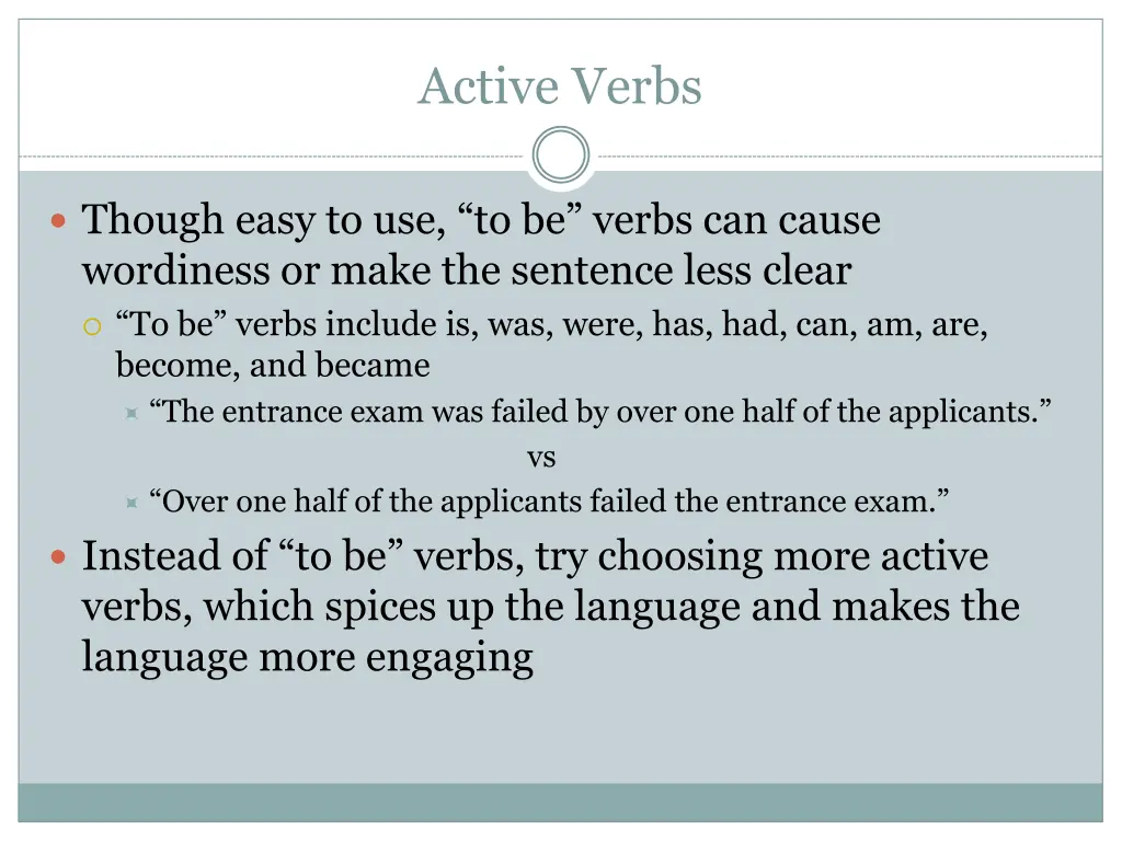 active verbs