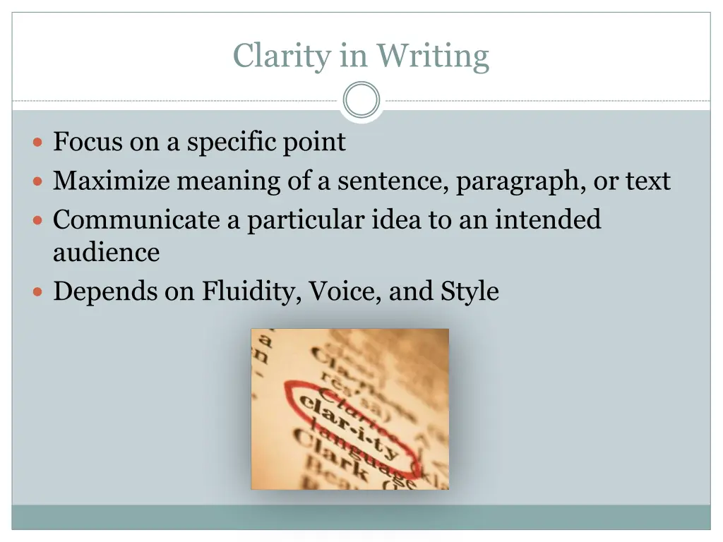 clarity in writing