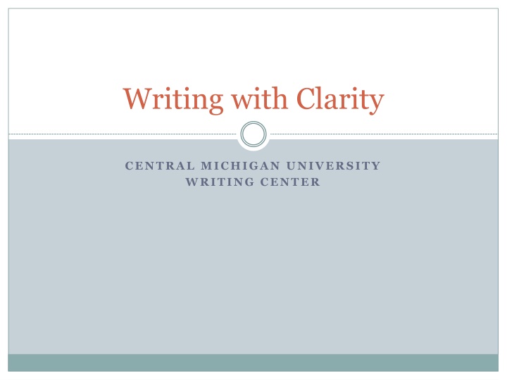 writing with clarity