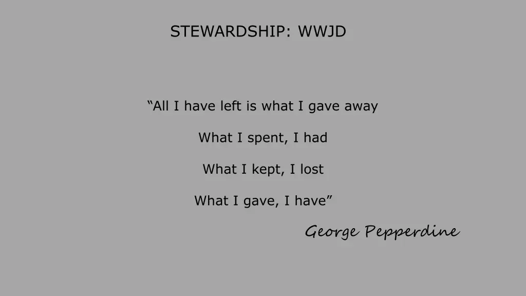 stewardship wwjd 8