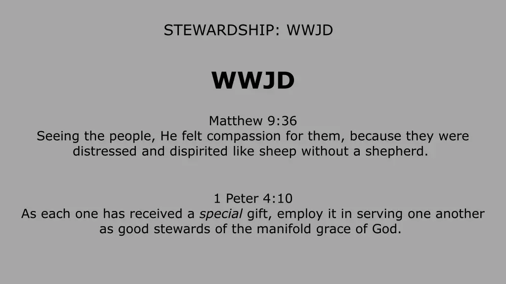 stewardship wwjd 9